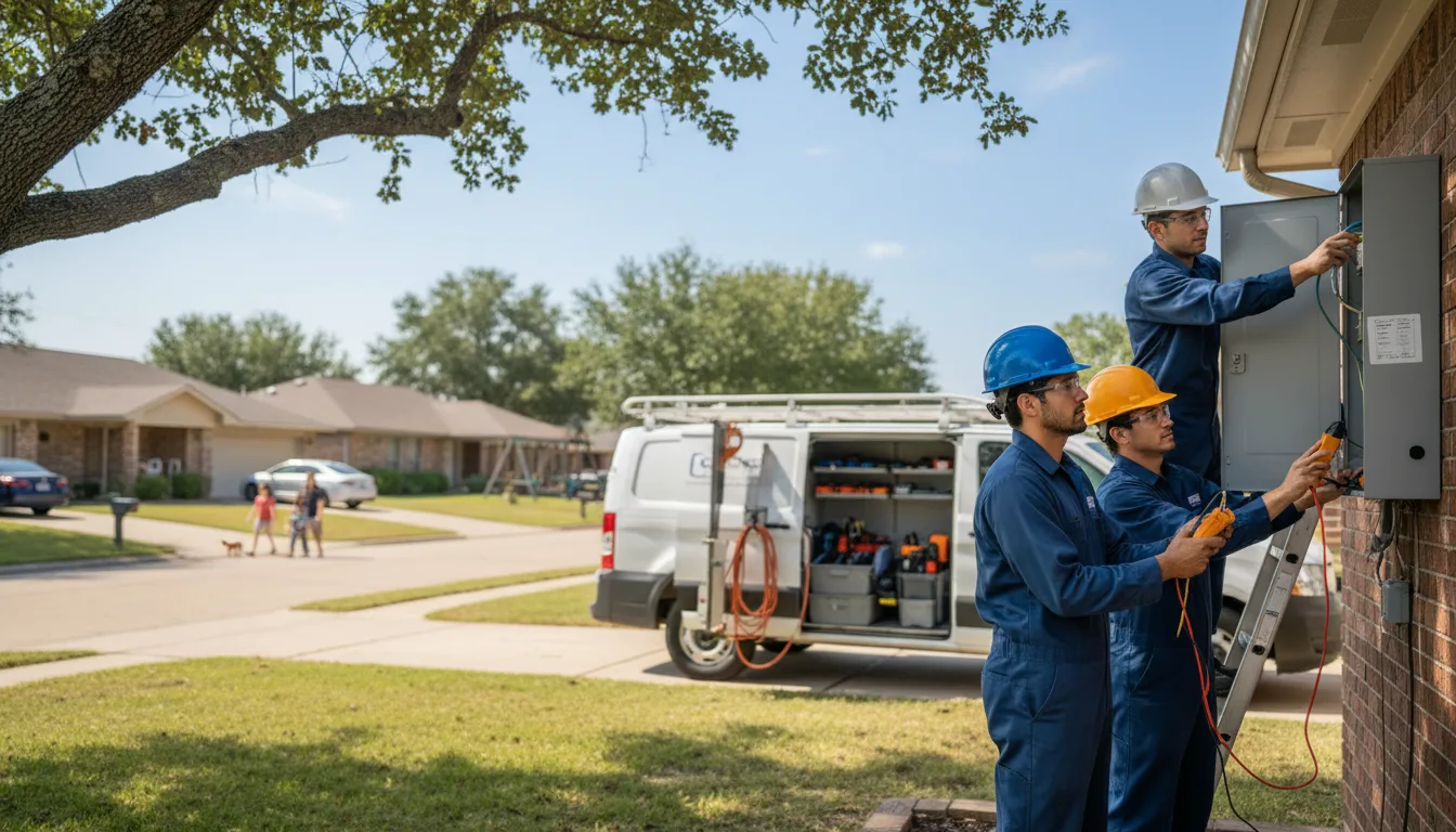 Certified electrician providing emergency electrical services in Gonzales, TX